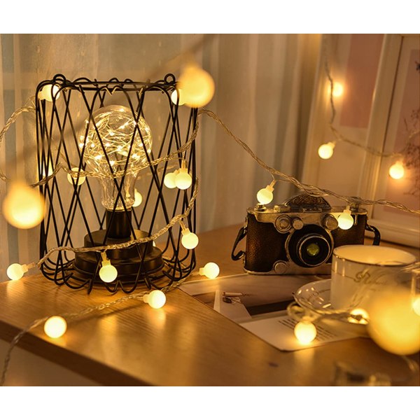 Spherical String Lights, 3M 20 LED Small Balls, Battery Powered