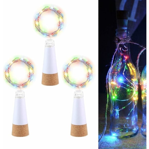 LED Wine Bottle Lights Multicolor USB Rechargeable No Battery Re