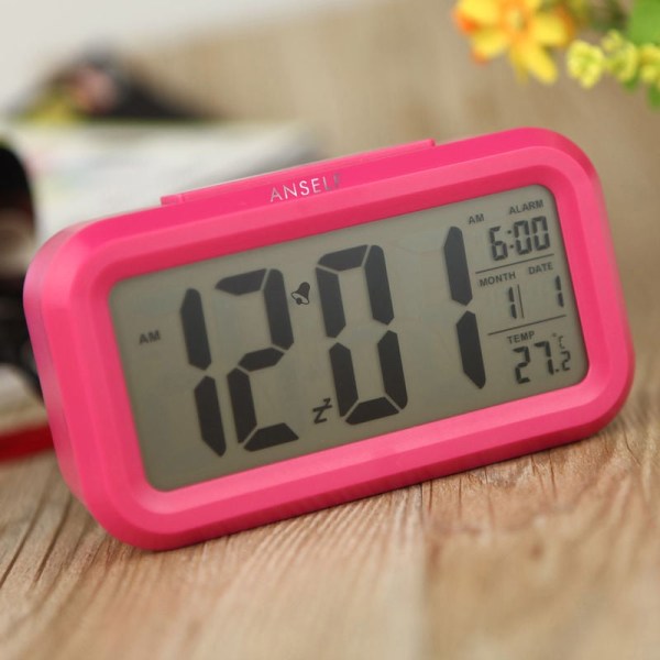 Digital vekkerklokke morgen vekker, LED-skjerm temperatur Cal