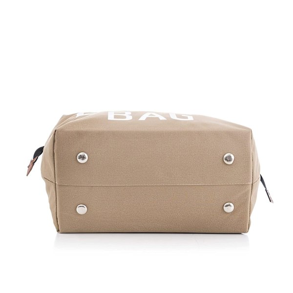 Mammaveske Skøtteveske Multifunktionel Rejsetaske med Stor Kapacitet Beige With urine pad Beige