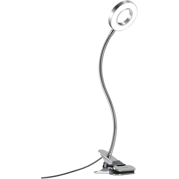LED-lukulamppu, 3 tilaa 10 himmennystasoa, joustava puristinvalo