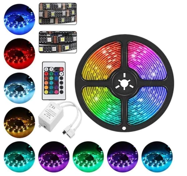 5m IP65 LED-slinga RGB SMD5050 Multicolor 4x multicolor