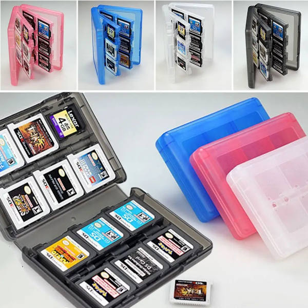 28-in-1-pelikorttikotelo, yhteensopiva Nintendo NEW 3DS / 3DS / DSi / DSi XL / DSi LL / DS / DS Lite -kasettien säilytyslaatikko Red