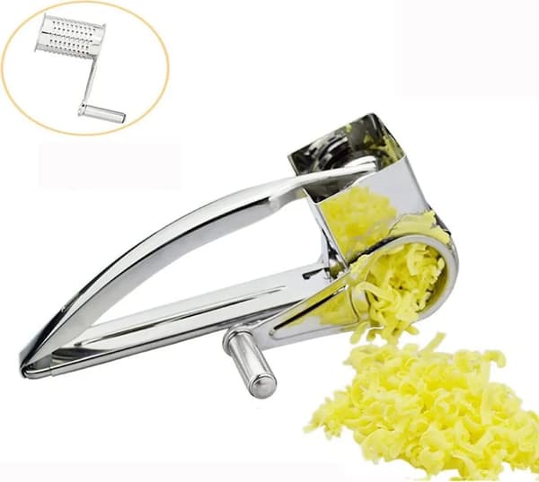 Parmesan rivjern, parmesanmølle, ostekutter med sveiv, rustfritt stål, tåler oppvaskmaskin-FA-