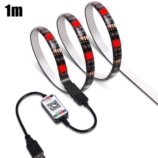 Bluetooth Music 5050 LED Strip Light Fleksibel Tape RGB Lys 1 M