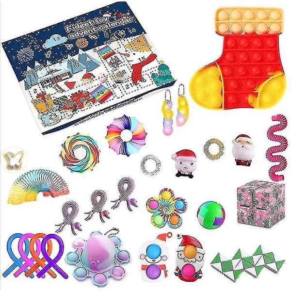 Jul adventskalender gave Fidget legetøj Stress Relief Fidget legetøj Blind Box Barn 1