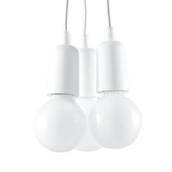 Hengende lampe Diego 3 hvit