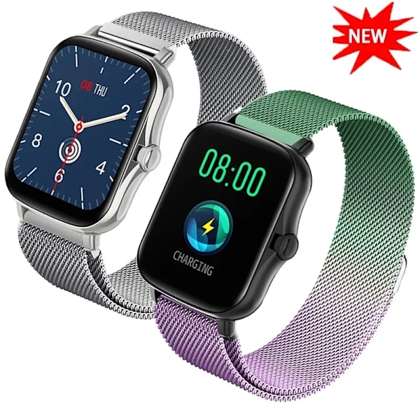 20mm/22mm Milanese armbånd for Amazfit GTS/4/2/2e/3/GTS2 Mini/GTR 47mm/GTR 4/3/ Pro Metall klokke armbånd Amazfit bip /U/S/lite rem Ny Lilla 20mm New Pruple