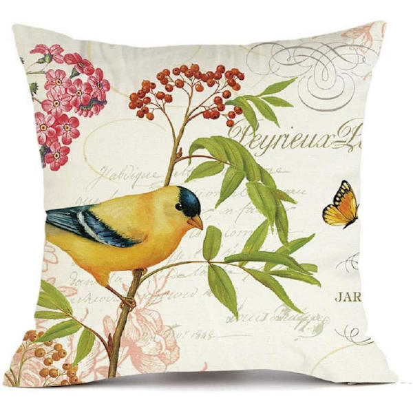 Dekorativa kuddfodral 18X18 tum Blommiga prydnadskuddfodral