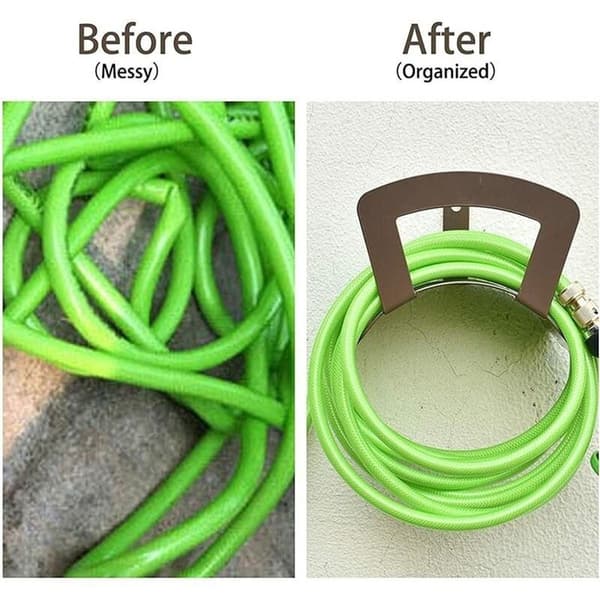 Hose Holder, Wall-Mounted Garden Hose Holder, Corrosion-Resistant, Robust, w-FA-