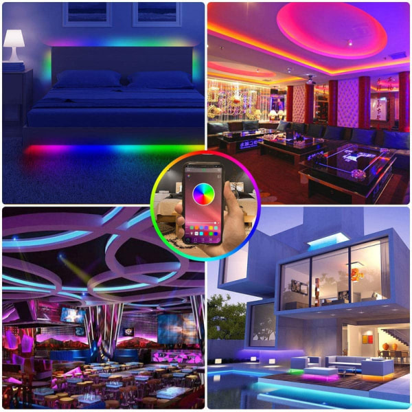 LED-remsa RGB LED-remsor färgförändring LED-ljusloop 5m