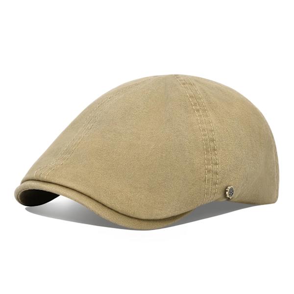 VOBOOM Röd Sommar Bomull Platt Cap Murgröna Kepsar Män Kvinnor Burgundy Newsboy Cabbie Chaufför Enfärgad Casual Camouflage Basker 063 Khaki