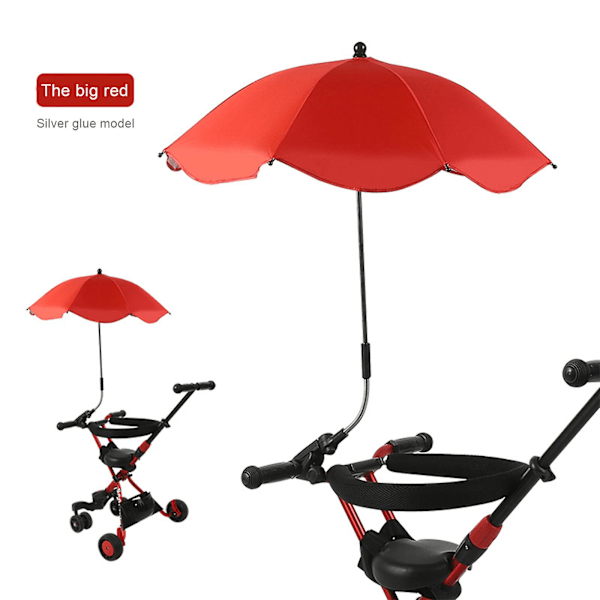 Universell stolparasoll med justerbar klämma, upp till 50+ Clip On Parasol AuBY Red