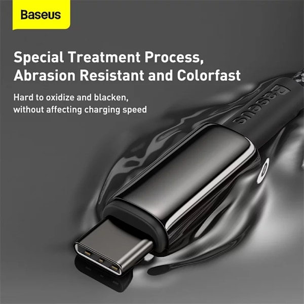 Baseus Tungsten Gold USB-C til USB-C kabel, 100W, 5A, 1m