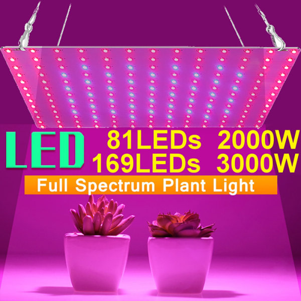 3000W LED växtlampa Full Spectrum LED justerbar 169-LED