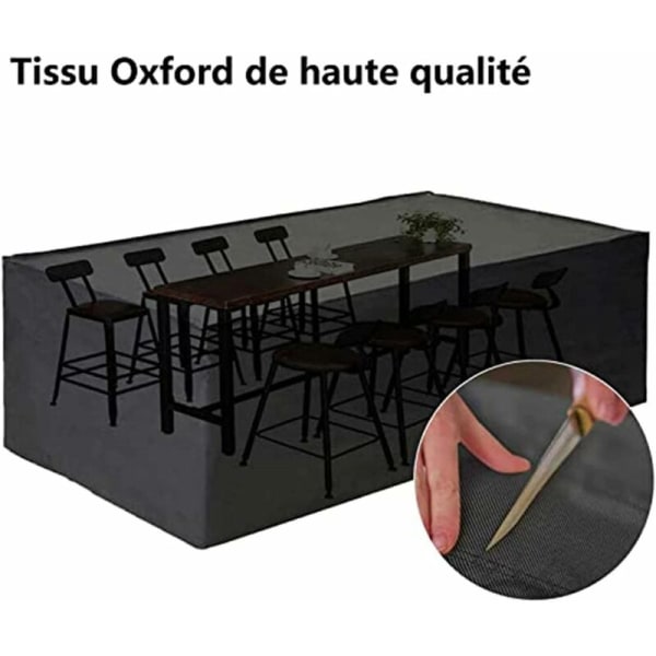 Puutarhapöydän suojapeite pressu 150x90x75cm Musta 420D Oxford Fabri