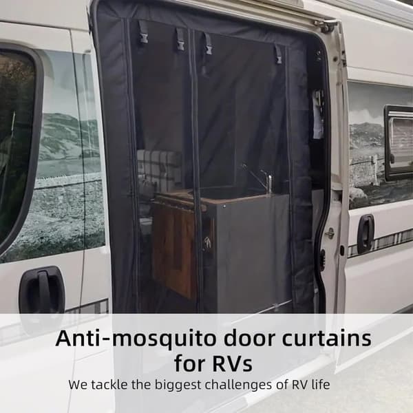 Magnetic mosquito net for car - fits door and tailgate, universal model, rollable and easy to store-FA-