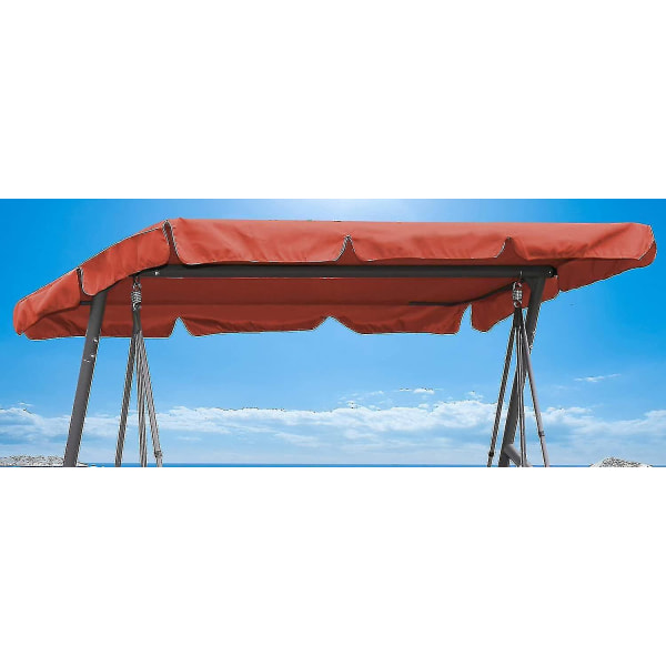 Universellt ersättningstak för 3-sits trädgårdsgunga - Cover - skärmtak (röd, 164 X 114 X 15 Cm)