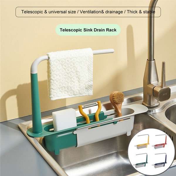 Teleskopisk oppvaskstativ for benkeplate blue