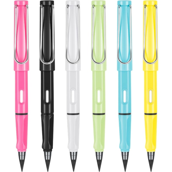 6 Pcs Inkless Pencils Portable Everlasting Pencil Eternal Pencil