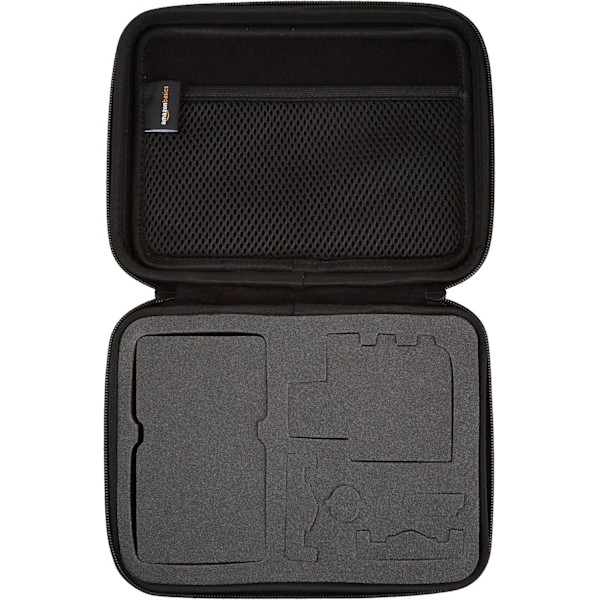 Basics - Mellemstor Actionkamera Beskyttelsesetui med indvendigt skum, bærbar og let, 22,9 x 17,8 x 6,4 cm, ensfarvet, sort D