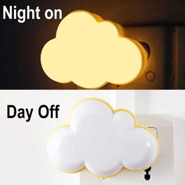 LED-natlampe, plug-in natlampe til voksne og børn, smuk drømmeagtig væglampe, soveværelse badeværelse (sky)