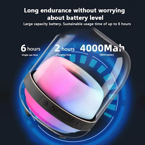 360 graders LED Subwoofer HIFI Ljudkvalitet Desktop Wireless Bl A2-No Microphone