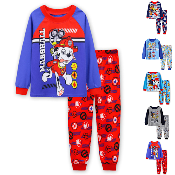 PAW Patrol Pyjamasetti Barn Långärmade Byxor Set Sovkläder Blå blue 110cm