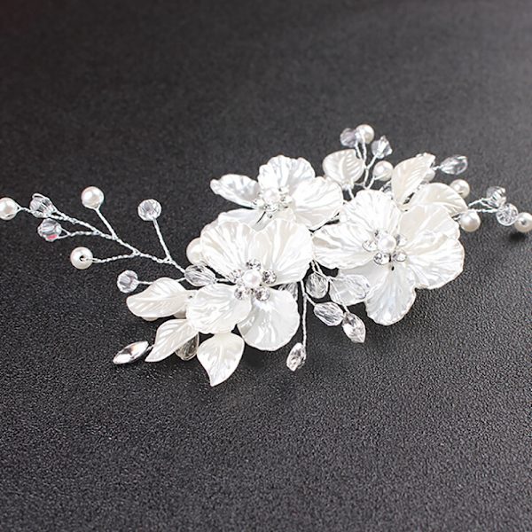 Elegant Bryllup Krystal Brud Hårkam Hårpynt Perle