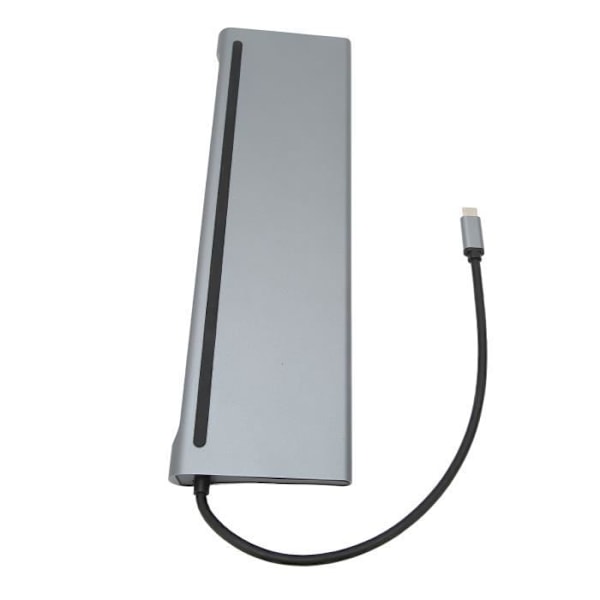 HURRISE 12 i 1 USB C-hub med 4K HDMI-porte, RJ45 Ethernet, USB 3.0, kortlæser, PD-opladning