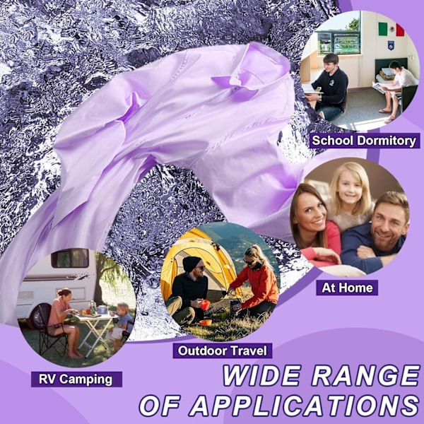 Kannettava pesukone, 11L 2-in-1 taittuva pesukone ja kuivausrumpu purple