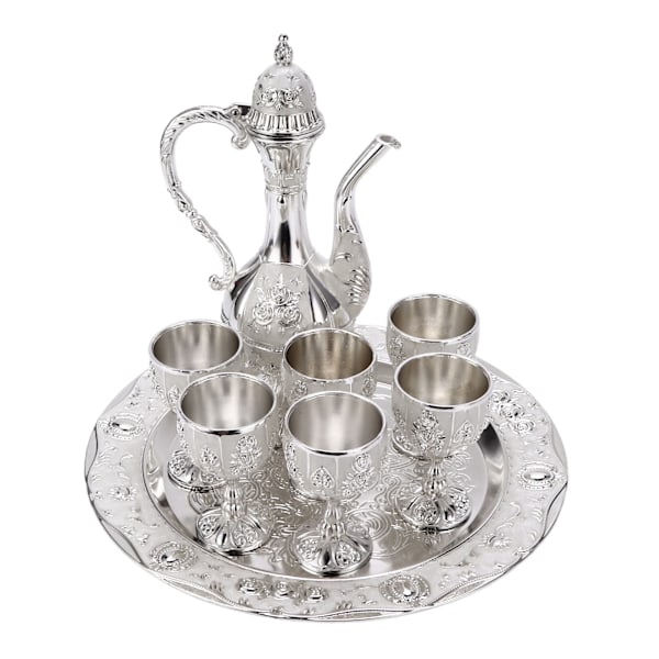 Vinglas Silver Vit Europeisk Stil Heminredning Klassisk Vinglaskanna Set