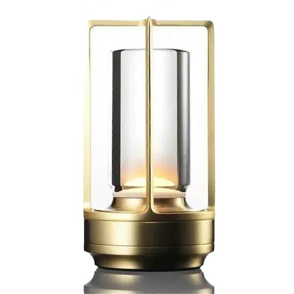 Genopladelig guld LED bordlampe - sengelampe til soveværelse og camping-FA-