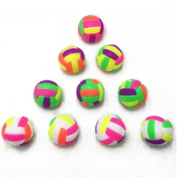 Pcs Amazing Wish Flashing Bounce Ball LED Light Hedgehog Bouncing Kids Pets Dog Fun-FA-
