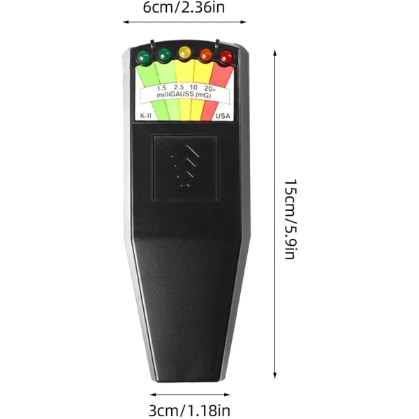 LED EMF magnetfelt Spøgelsesjagtdetektor Elektromagnetisk paranormal udstyrstester