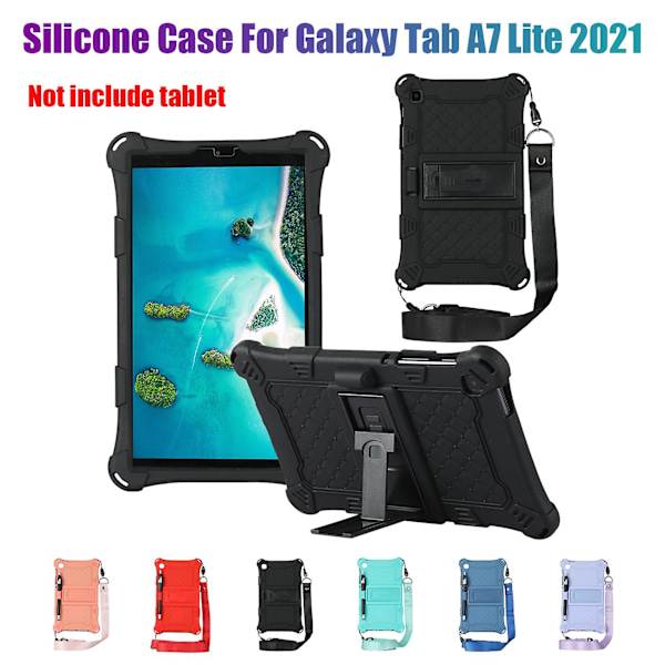 Fodral Samsung Tab A7 Lite 8.7 tum 2021 T220 T225, svart