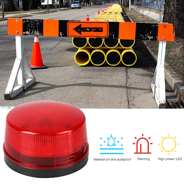 15 LED nødlys blinkende advarselslys for trafiksikkerhed 12V