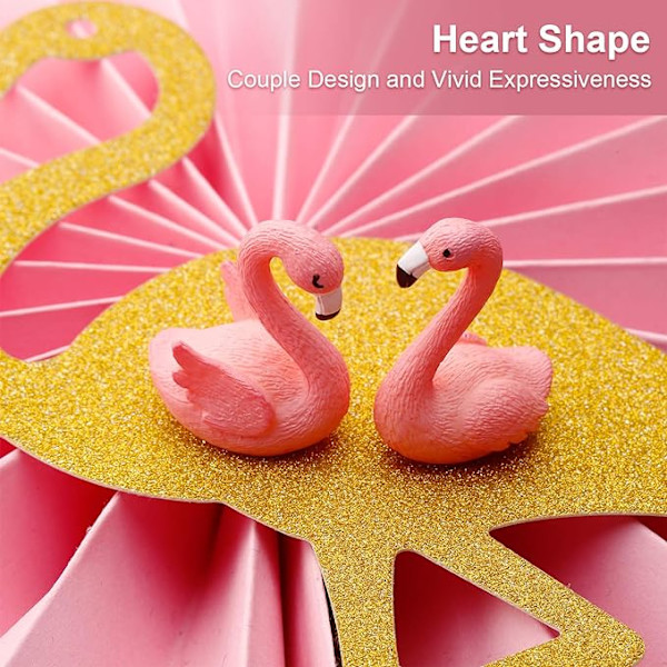 16 stk Mini Flamingo Miniatyrfigurer Eventyrhage Miniatyrmose Landskap DIY Ornament Tilbehør (2 stiler), Kakedekorasjon, Mikrolandskap