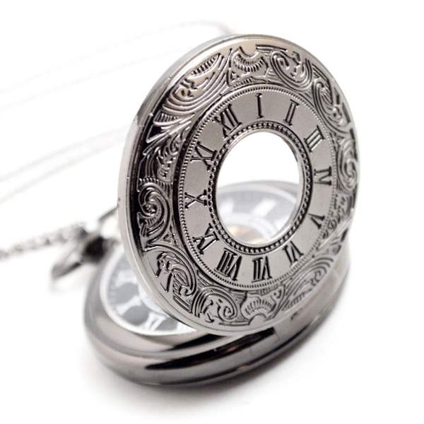 Steampunk-tyyli vintage-taskukello ketjulla 9