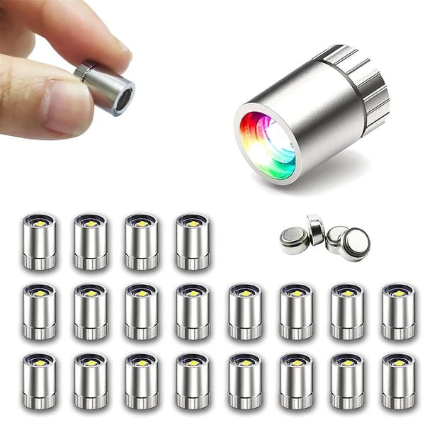20 stk. Mini LED-lamper, Små lamper til håndværk, Batteridrevne miniaturelamper, Lamper (Multifarvet skiftende)-FA-