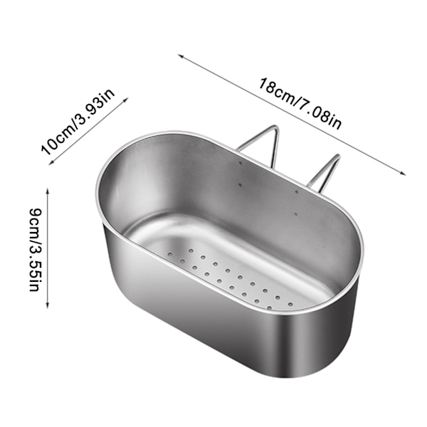 Køkkenvask si 304 rustfrit stål vask afløb sil mad fanger vask kurv egnet til husholdning sølv