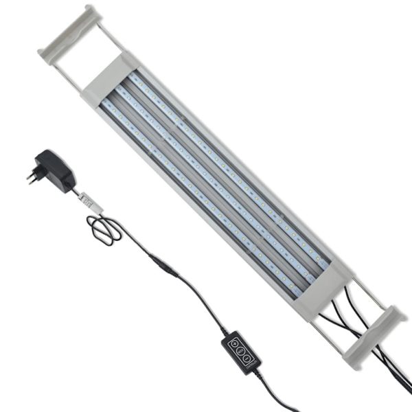 vidaXL Akvarielampe LED 50-60 cm aluminium IP67 1200