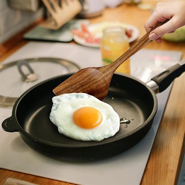 Set med 2 träspatlar 30 cm spatel matlagningsredskap tillverkade