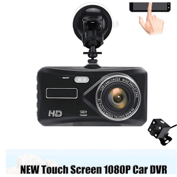 Dashcam IPS Dual Lens 1080p Touch Screen Dashcam med 32GB kort WiFi Super Night Vision Parkeringsläge 170° vidvinkel gravity sensor Dashcam