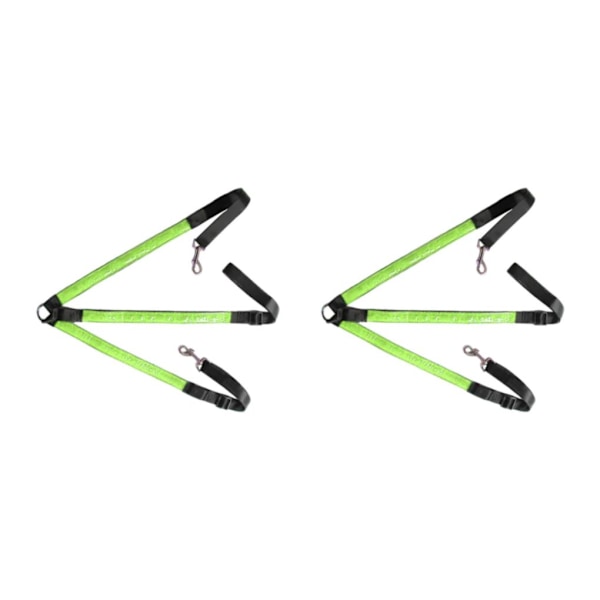 1/2/3/5 justerbar LED-hestebrystkrave meget synlig Grøn-FA3- Green 2PCS