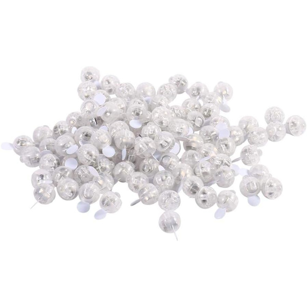 100 st/parti LED runda ballonglampor Flash bolllampa för jul