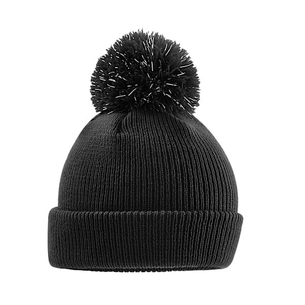 Beechfield Barn/Barn Reflekterende Beanie En Størrelse Sort Black One Size