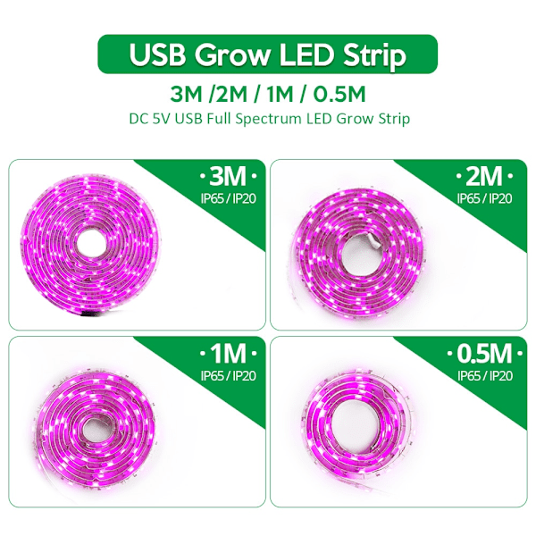 5V Plantelamper LED-Strips