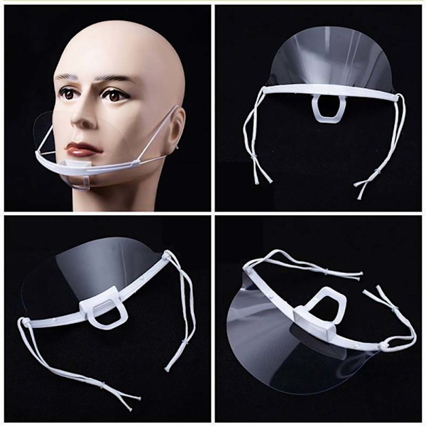10 st Transparent Halv Ansikts Visir Kock Catering 10PCS