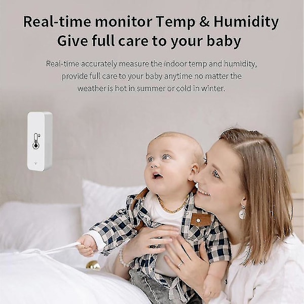 3x Tuya Wifi temperatur- och fuktighetssensor inomhus termometer hygrometer 12